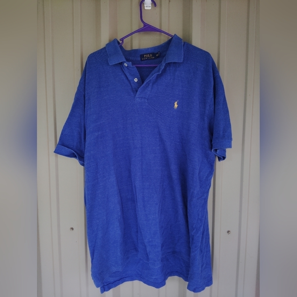 Men's Polo Ralph Lauren Blue Polo Shirt Size XXL Preppy